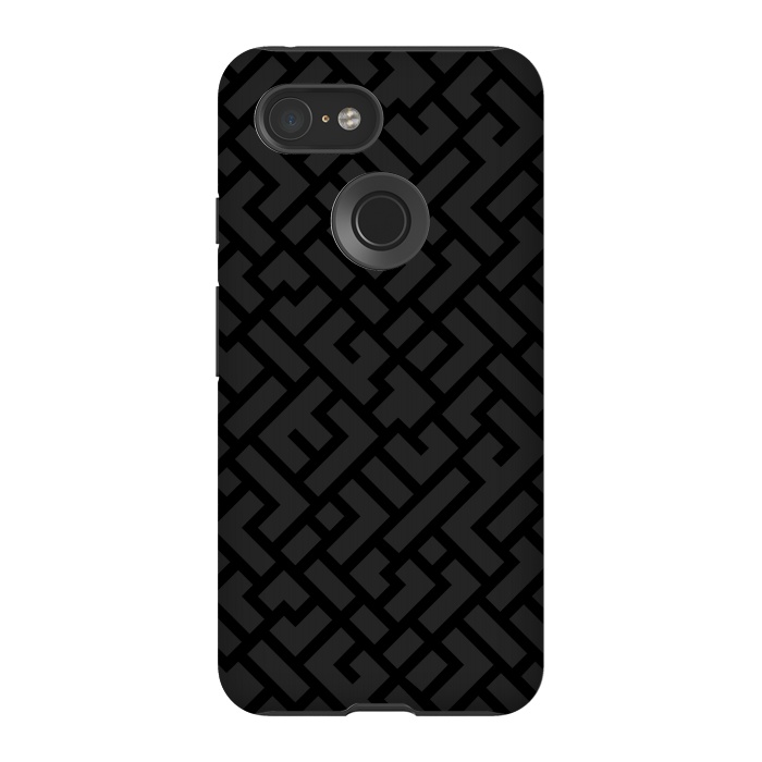 Pixel 3 StrongFit Black Labyrinth by Sitchko