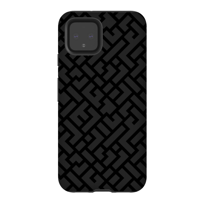 Pixel 4 StrongFit Black Labyrinth by Sitchko