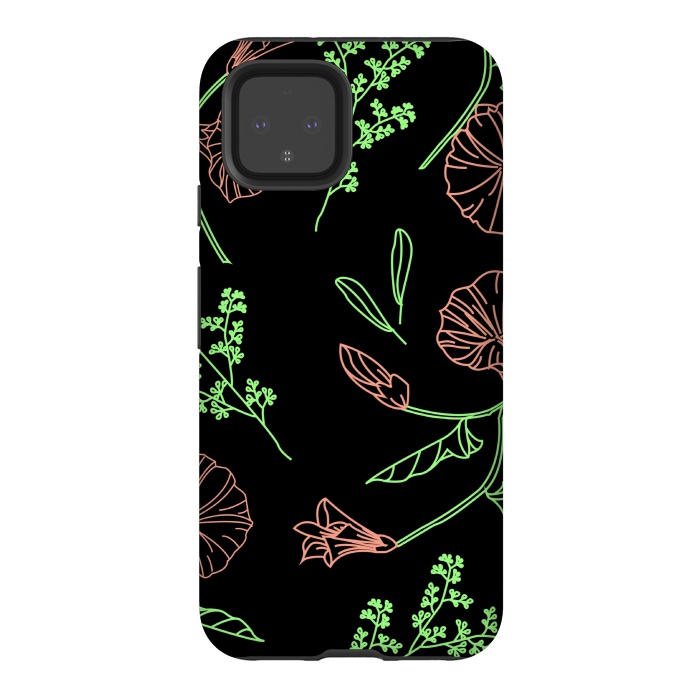Pixel 4 StrongFit floral design 3 by MALLIKA