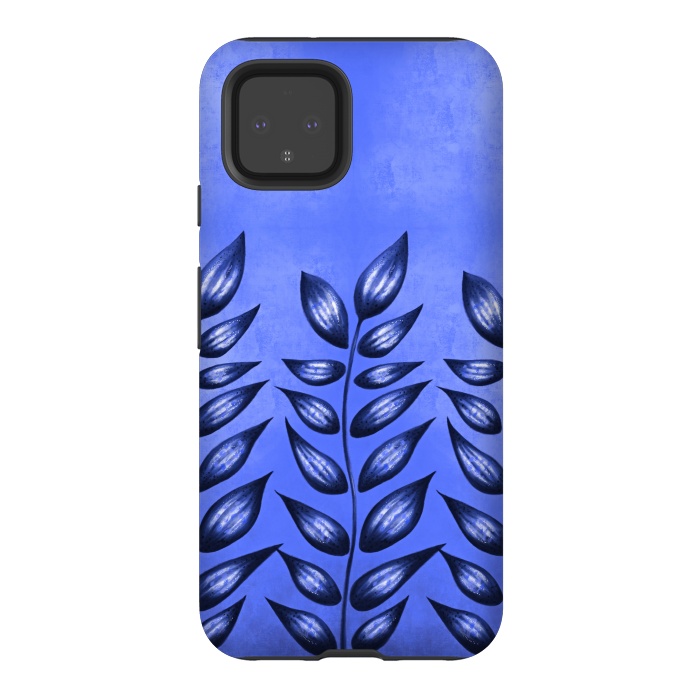 Pixel 4 StrongFit Beautiful Decorative Blue Plant With Pointy Leaves by Boriana Giormova