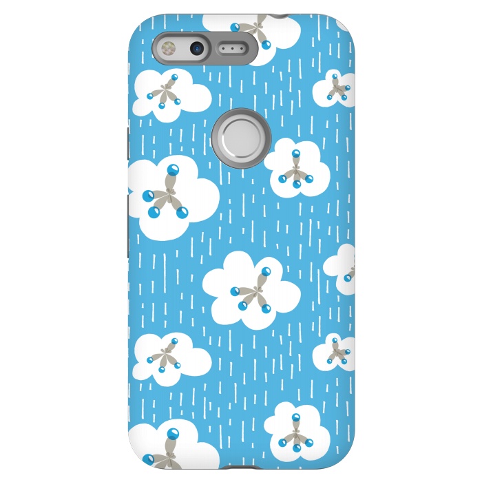 Pixel StrongFit Clouds And Methane Molecules Blue Chemistry Geek by Boriana Giormova