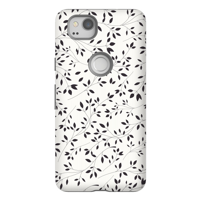 Pixel 2 StrongFit Delicate Floral B&W by Jelena Obradovic