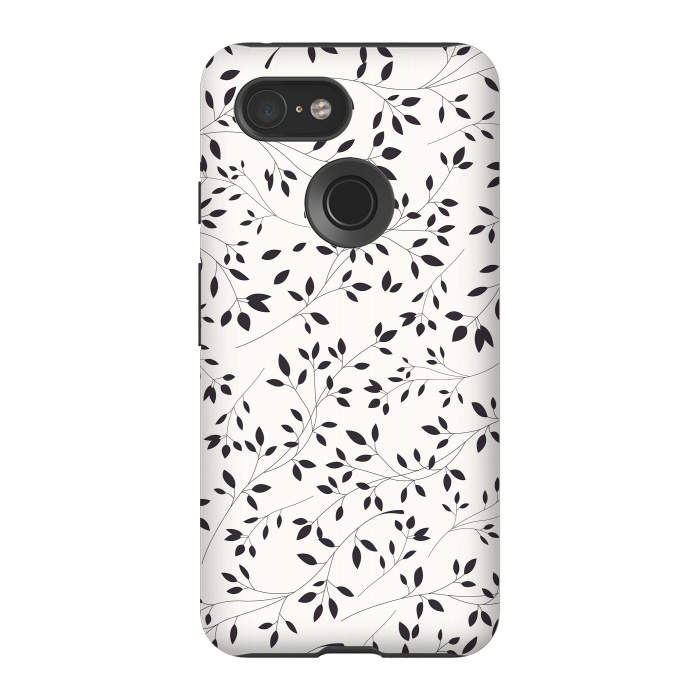 Pixel 3 StrongFit Delicate Floral B&W by Jelena Obradovic