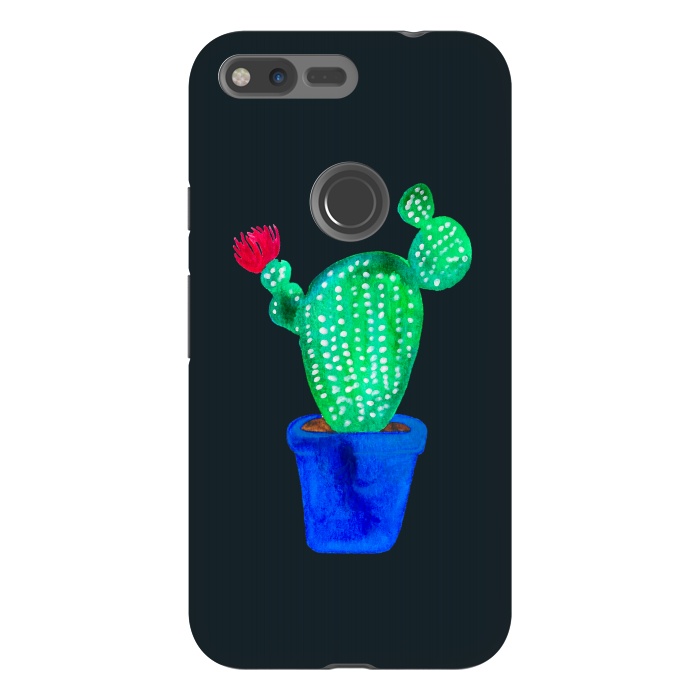 Pixel XL StrongFit Red Flower Cactus by Amaya Brydon