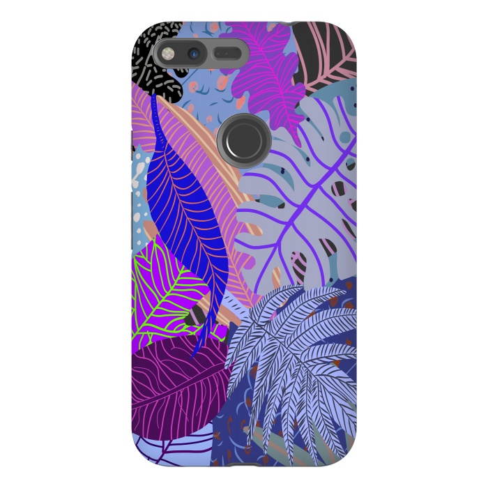 Pixel XL StrongFit Ultraviolet Faded Nature Leaves by Notsniw