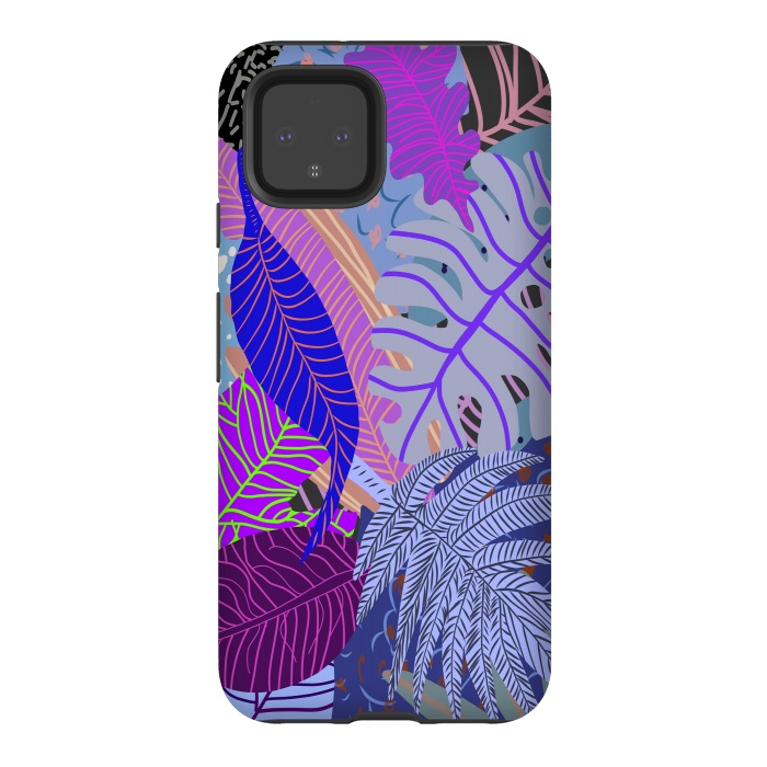 Pixel 4 StrongFit Ultraviolet Faded Nature Leaves by Notsniw