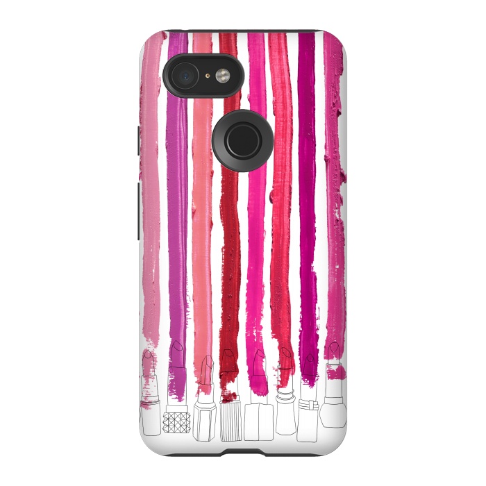 Pixel 3 StrongFit Lipstick Stripes by Notsniw