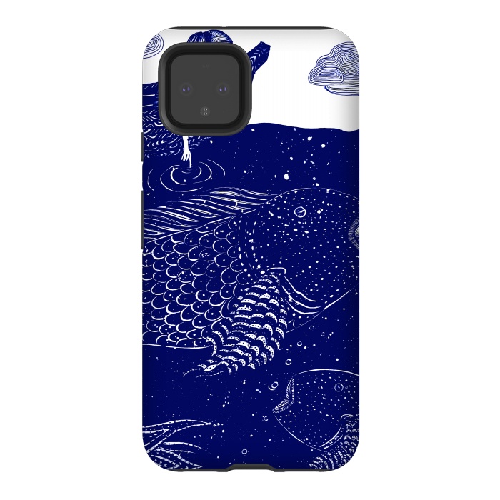 Pixel 4 StrongFit The Blue Shimmering Sea Lights by ECMazur 