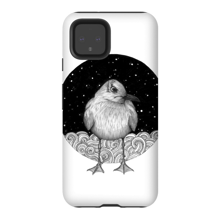 Pixel 4 StrongFit Seagull on a Starry Night by ECMazur 