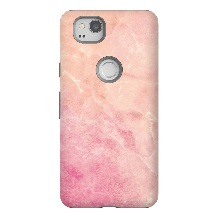 Pixel 2 StrongFit Peach pink marble by Oana 