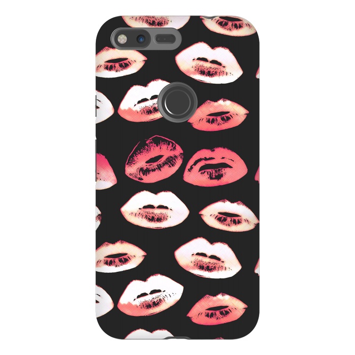 Pixel XL StrongFit Red pink lipstick kisses by Oana 