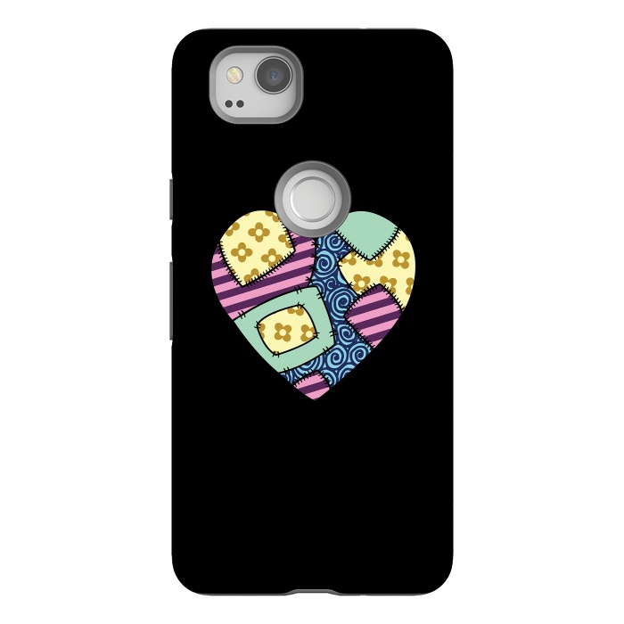 Pixel 2 StrongFit Patchwork heart by Laura Nagel