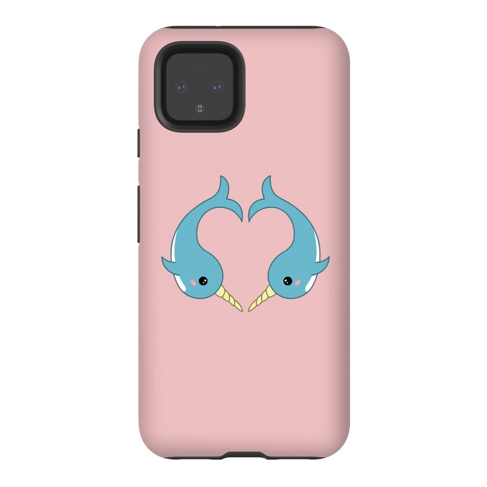 Pixel 4 StrongFit Narwhal heart by Laura Nagel