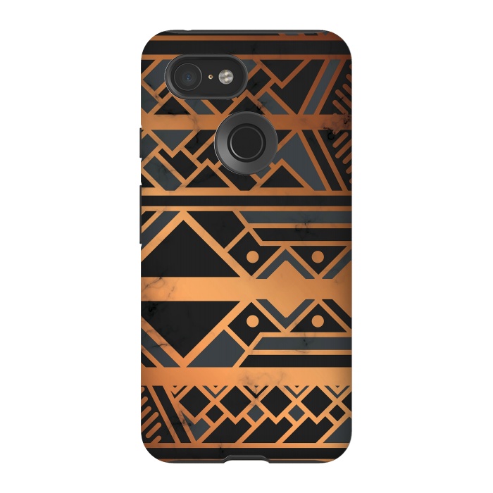 Pixel 3 StrongFit Black and Gold 028 by Jelena Obradovic