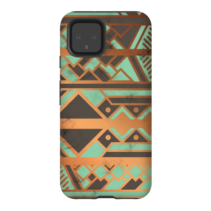 Pixel 4 StrongFit Gold and Green 029 by Jelena Obradovic