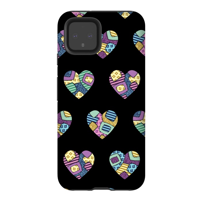 Pixel 4 StrongFit patchwork heart pattern by Laura Nagel