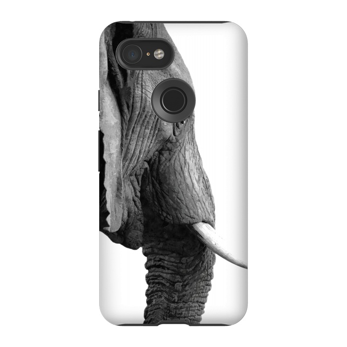 Pixel 3 StrongFit Black and White Elephant Profile by Alemi