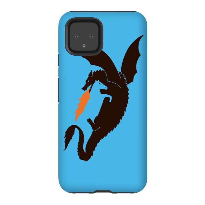 Pixel 4 StrongFit Dragon and Horse by Coffee Man