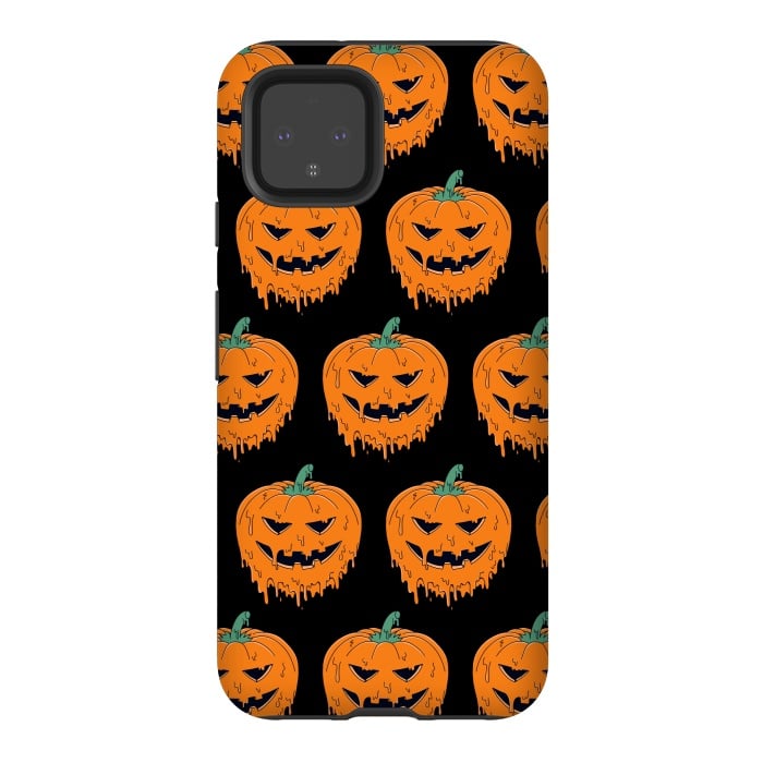 Pixel 4 StrongFit Melted Pumpkin Pattern by Coffee Man