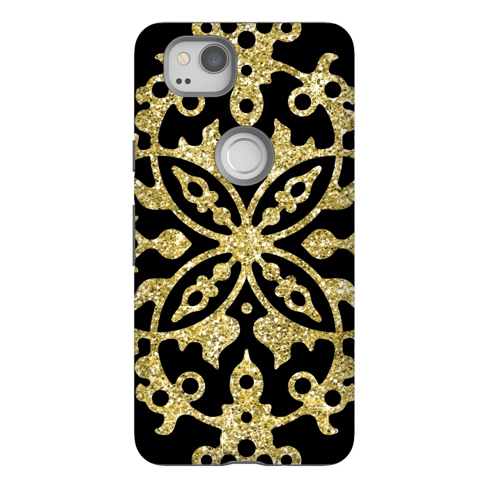 Pixel 2 StrongFit Black and Gold Fashion Case by Alemi