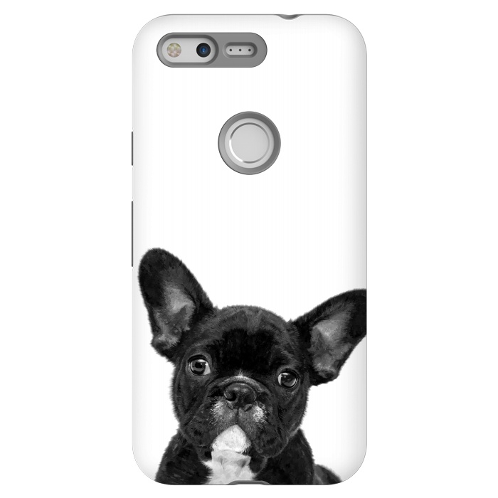 Pixel StrongFit Black and White French Bulldog by Alemi