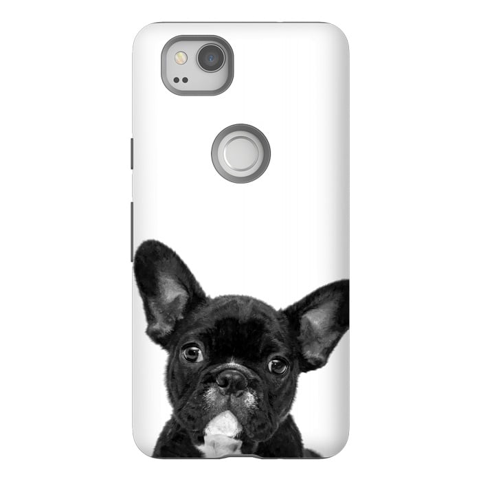 Pixel 2 StrongFit Black and White French Bulldog by Alemi
