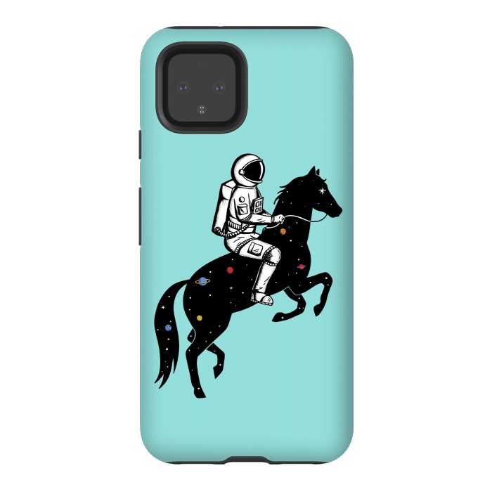 Pixel 4 StrongFit Astronaut and Horse 2 by Coffee Man