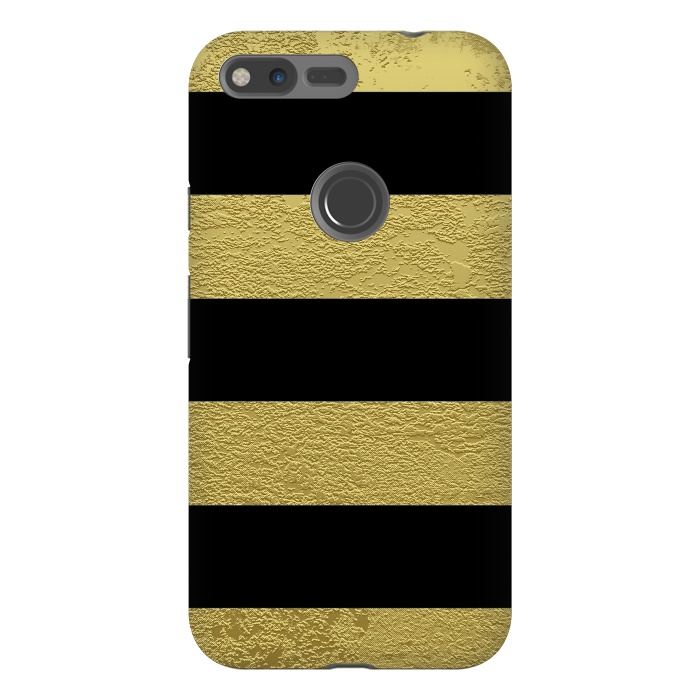 Pixel XL StrongFit Black and Gold Stripes by Alemi