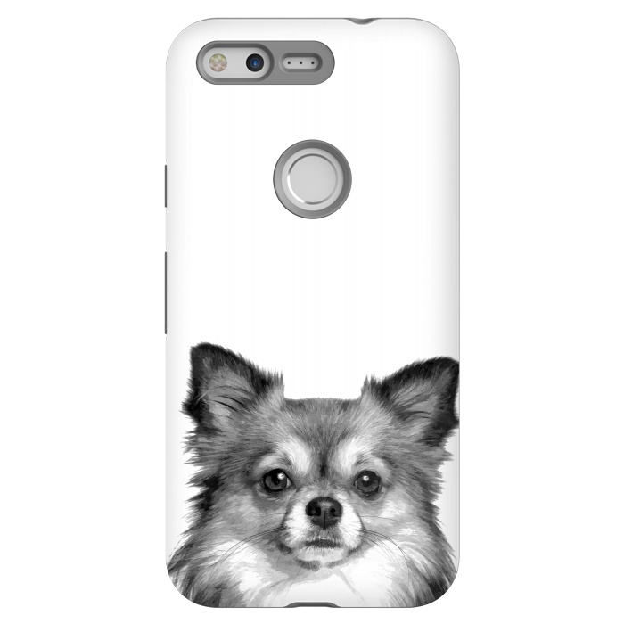 Pixel StrongFit Black and White Chihuahua Portrait by Alemi