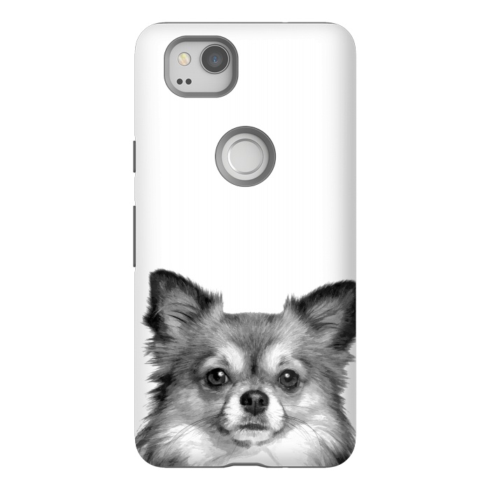 Pixel 2 StrongFit Black and White Chihuahua Portrait by Alemi