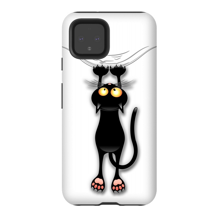 Pixel 4 StrongFit Fun and Naughty Cat Falling Down  by BluedarkArt