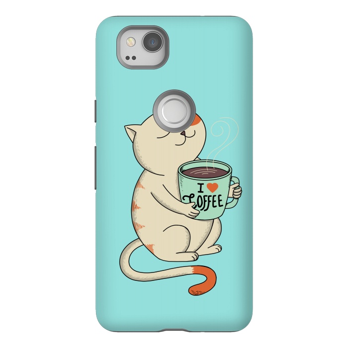 Pixel 2 StrongFit Cat and Coffee by Coffee Man