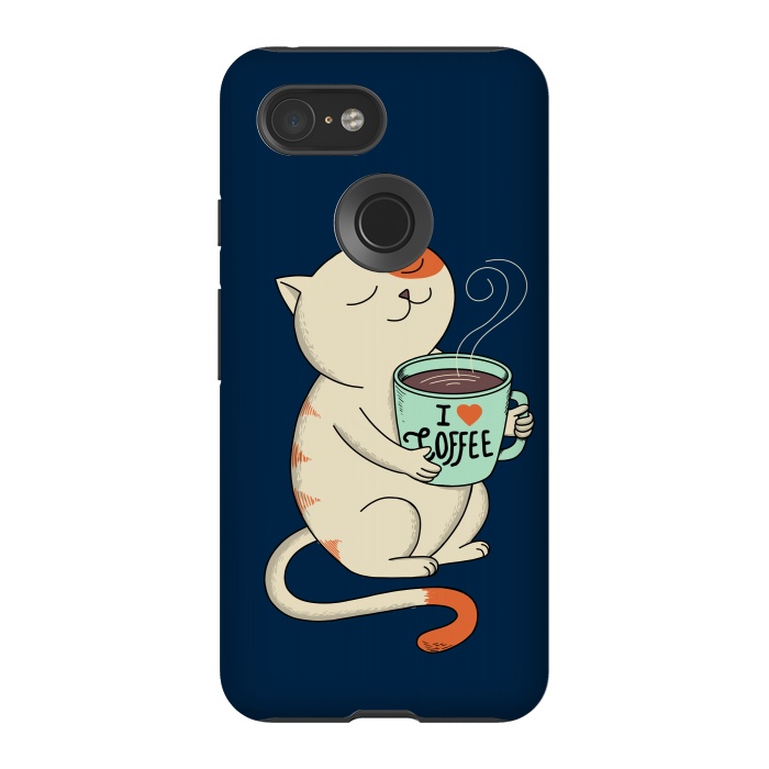 Pixel 3 StrongFit Cat and Coffee 2 by Coffee Man
