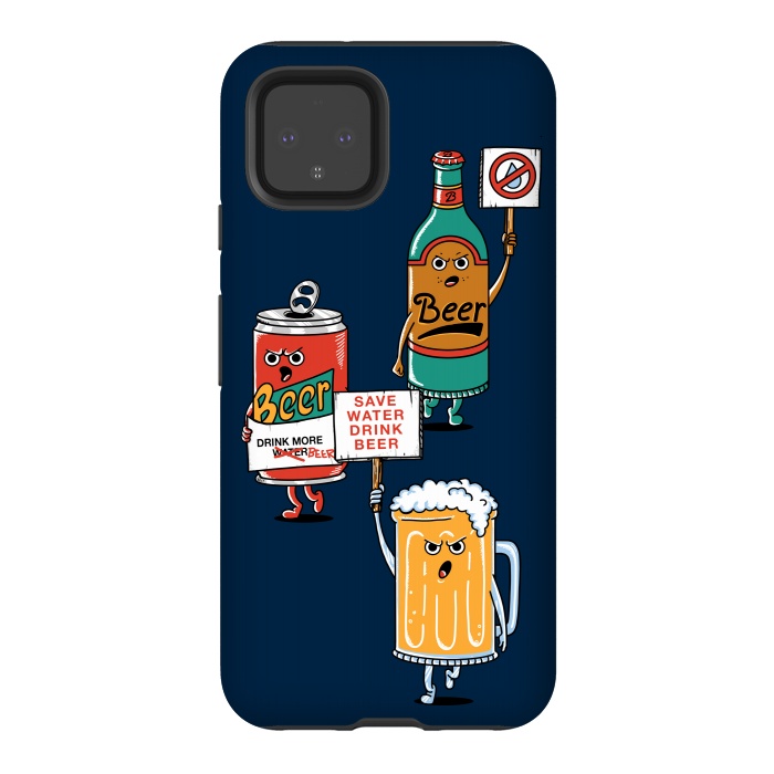 Pixel 4 StrongFit Save Water Drink Beer by Coffee Man