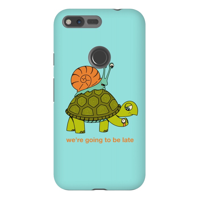 Pixel XL StrongFit Turtle and Snail-2 by Coffee Man