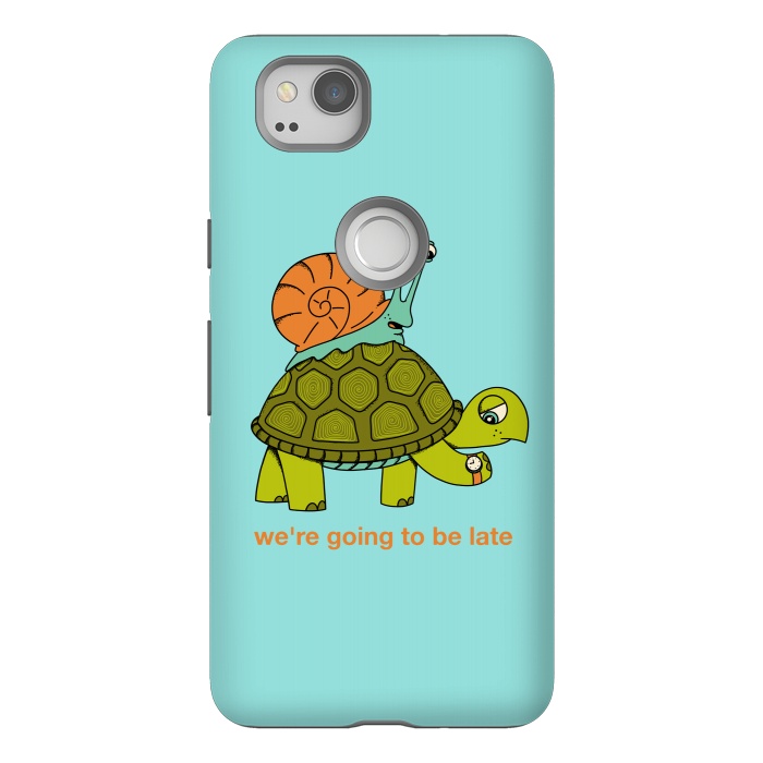 Pixel 2 StrongFit Turtle and Snail-2 by Coffee Man