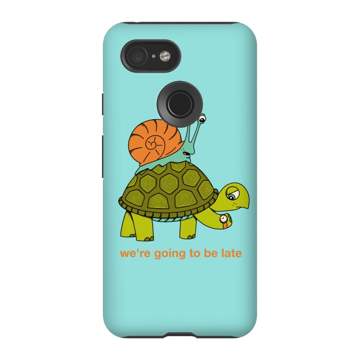 Pixel 3 StrongFit Turtle and Snail-2 by Coffee Man
