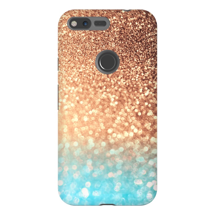 Pixel XL StrongFit Mermaid Blue and Rose Gold Blush Glitter by  Utart