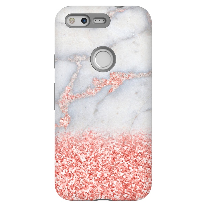 Pixel StrongFit Sparkly Pink Rose Gold Glitter Ombre Bohemian Marble by  Utart