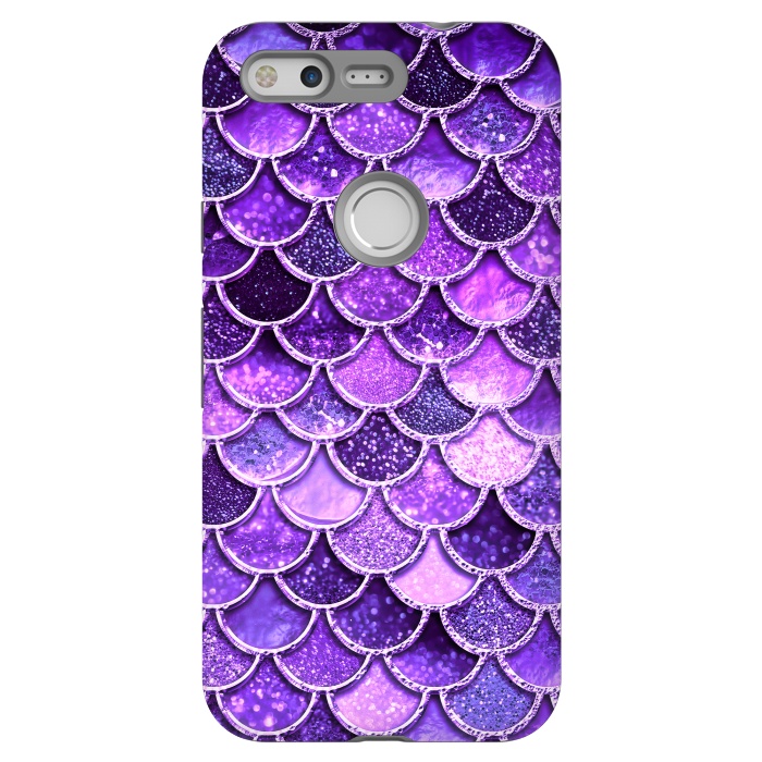Pixel StrongFit Ultra Violet Glitter Mermaid Scales by  Utart