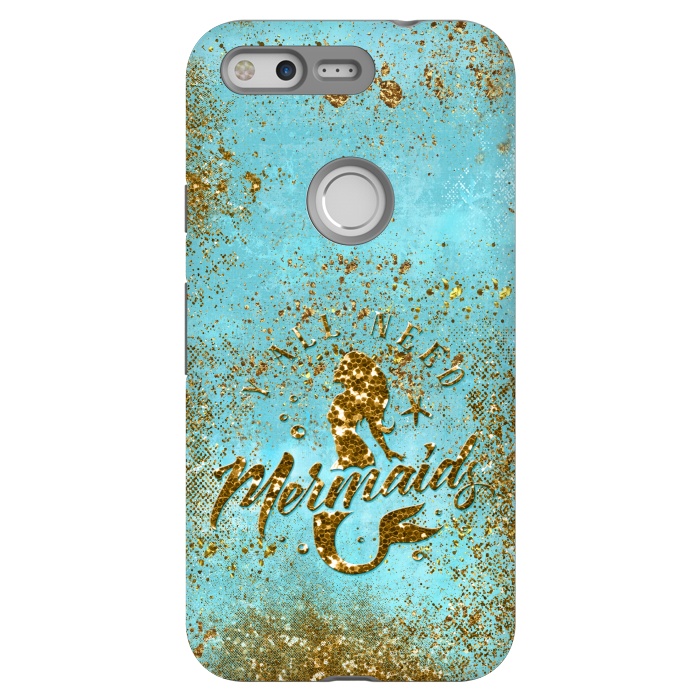 Pixel StrongFit We all need mermaids - Teal and Gold Glitter Typography  by  Utart