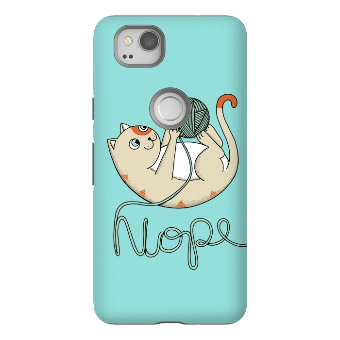 Pixel 2 StrongFit Cat nope 2 by Coffee Man