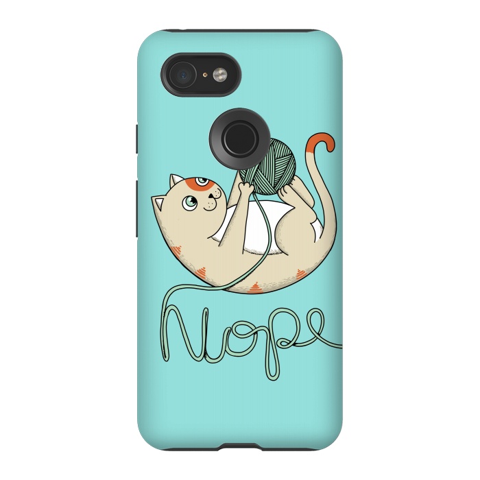 Pixel 3 StrongFit Cat nope 2 by Coffee Man