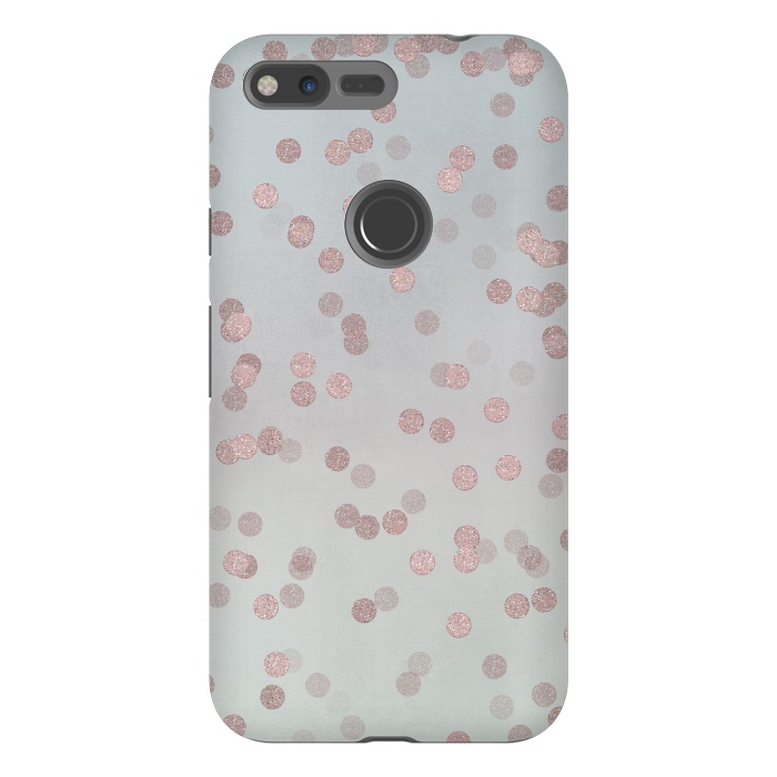 Pixel XL StrongFit Rose Gold Glitter Dots by Andrea Haase