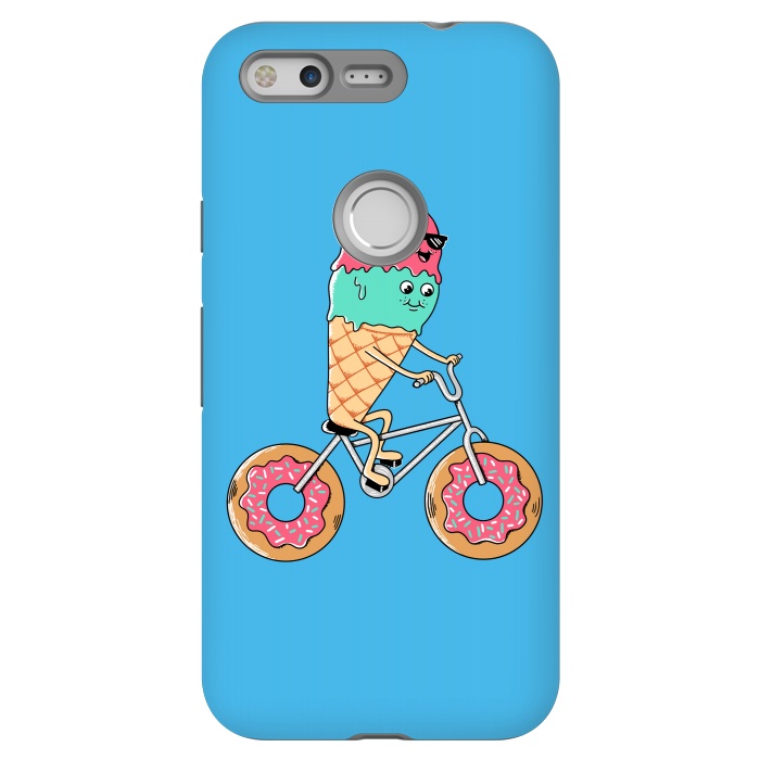 Pixel StrongFit Donut Bicycle Blue by Coffee Man