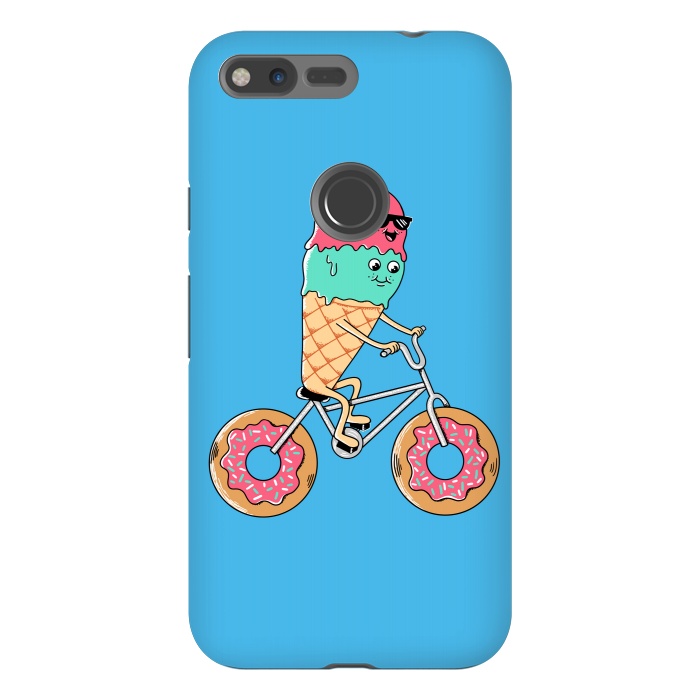Pixel XL StrongFit Donut Bicycle Blue by Coffee Man