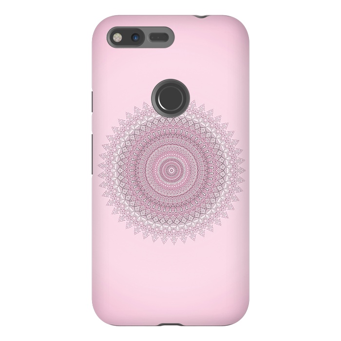 Pixel XL StrongFit Soft Pink Mandala by Andrea Haase