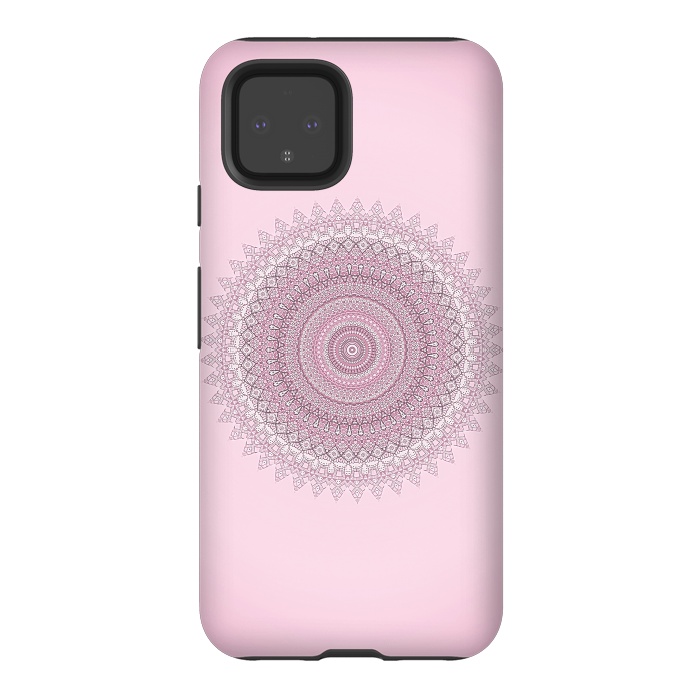 Pixel 4 StrongFit Soft Pink Mandala by Andrea Haase