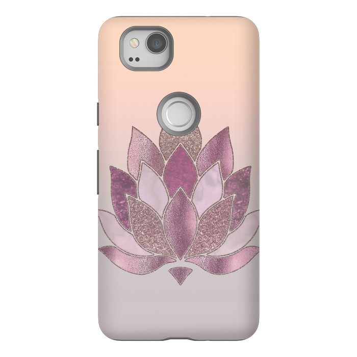Pixel 2 StrongFit Shimmering Lotus Flower Symbol 2 by Andrea Haase