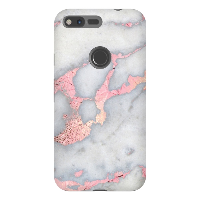 Pixel XL StrongFit Marble with Rose Gold Veins by  Utart